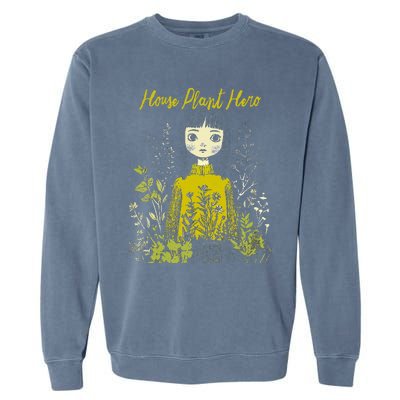 House Plant Hero Illustration Garment-Dyed Sweatshirt