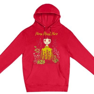 House Plant Hero Illustration Premium Pullover Hoodie