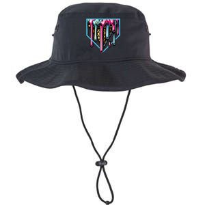 Home Plate Ice Cream Softball Baseball Melting Drip Legacy Cool Fit Booney Bucket Hat