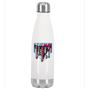 Home Plate Ice Cream Softball Baseball Melting Drip Stainless Steel Insulated Water Bottle