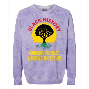 Honoring Past Inspiring Future Black History Month Colorblast Crewneck Sweatshirt