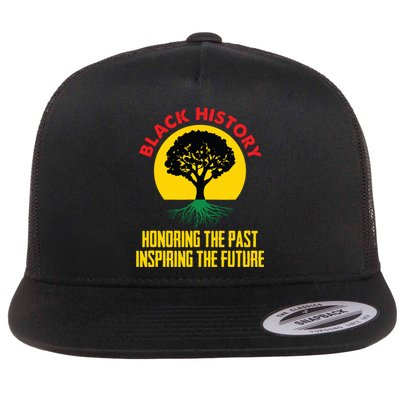 Honoring Past Inspiring Future Black History Month Flat Bill Trucker Hat