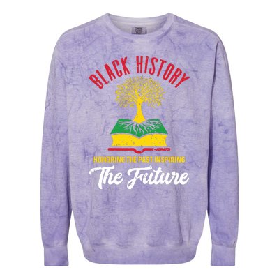 Honoring Past Inspiring Future Women Black History Month Colorblast Crewneck Sweatshirt