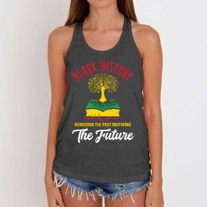 Honoring Past Inspiring Future Women Black History Month Women's Knotted Racerback Tank