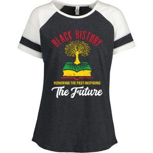 Honoring Past Inspiring Future Women Black History Month Enza Ladies Jersey Colorblock Tee