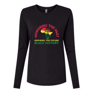 Honoring Past Inspiring Future Women Black History Month Womens Cotton Relaxed Long Sleeve T-Shirt