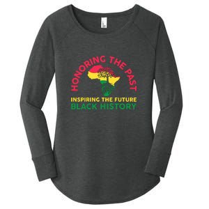 Honoring Past Inspiring Future Women Black History Month Women's Perfect Tri Tunic Long Sleeve Shirt