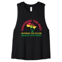 Honoring Past Inspiring Future Women Black History Month Women's Racerback Cropped Tank