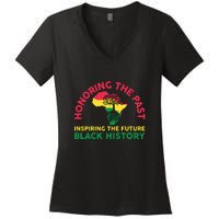 Honoring Past Inspiring Future Women Black History Month Women's V-Neck T-Shirt