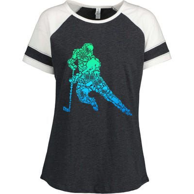 Hockey Player Ice Hockey Boy Enza Ladies Jersey Colorblock Tee