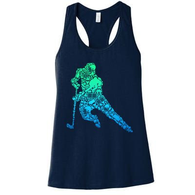 Hockey Player Ice Hockey Boy Women's Racerback Tank