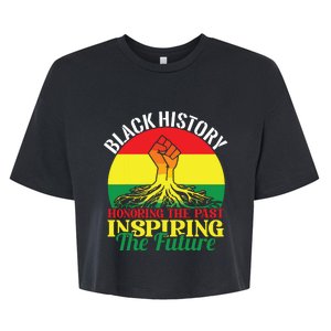 Honoring Past Inspiring Future Black History Month Bella+Canvas Jersey Crop Tee