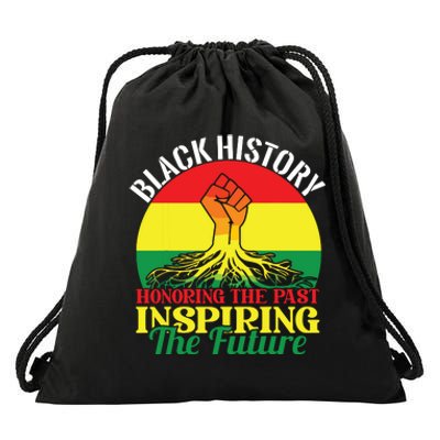 Honoring Past Inspiring Future Black History Month Drawstring Bag