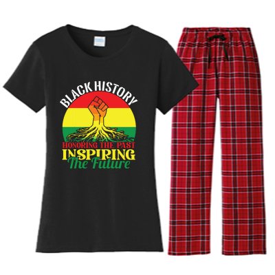 Honoring Past Inspiring Future Black History Month Women's Flannel Pajama Set