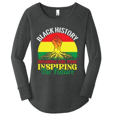 Honoring Past Inspiring Future Black History Month Women's Perfect Tri Tunic Long Sleeve Shirt