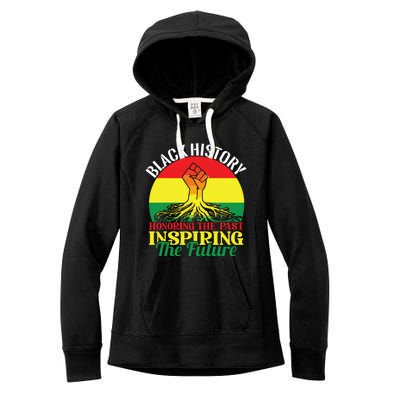 Honoring Past Inspiring Future Black History Month Women's Fleece Hoodie