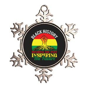 Honoring Past Inspiring Future Black History Month Metallic Star Ornament