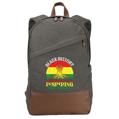 Honoring Past Inspiring Future Black History Month Cotton Canvas Backpack