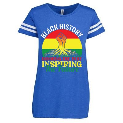 Honoring Past Inspiring Future Black History Month Enza Ladies Jersey Football T-Shirt