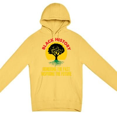 Honoring Past Inspiring Future Black History Month Gift Premium Pullover Hoodie