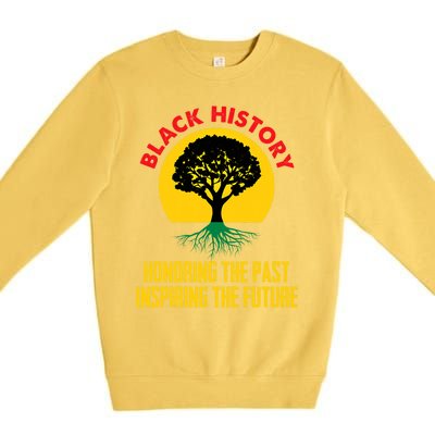 Honoring Past Inspiring Future Black History Month Gift Premium Crewneck Sweatshirt