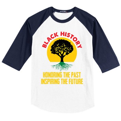 Honoring Past Inspiring Future Black History Month Gift Baseball Sleeve Shirt