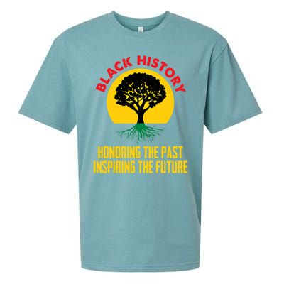 Honoring Past Inspiring Future Black History Month Gift Sueded Cloud Jersey T-Shirt