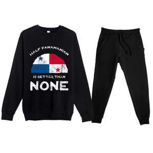 Half Panamanian Is Better Than None Republic Of Panama Dna Premium Crewneck Sweatsuit Set