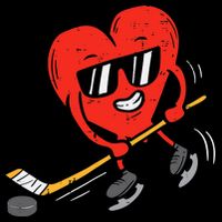 Heart Playing Ice Hockey Valentines Day Love Sports Boys Visor