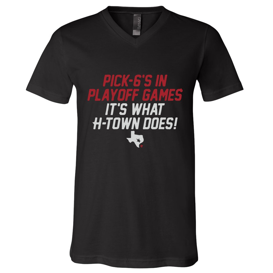 Houston Pick6’S In Playoff Games V-Neck T-Shirt