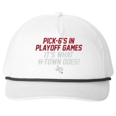 Houston Pick6’S In Playoff Games Snapback Five-Panel Rope Hat