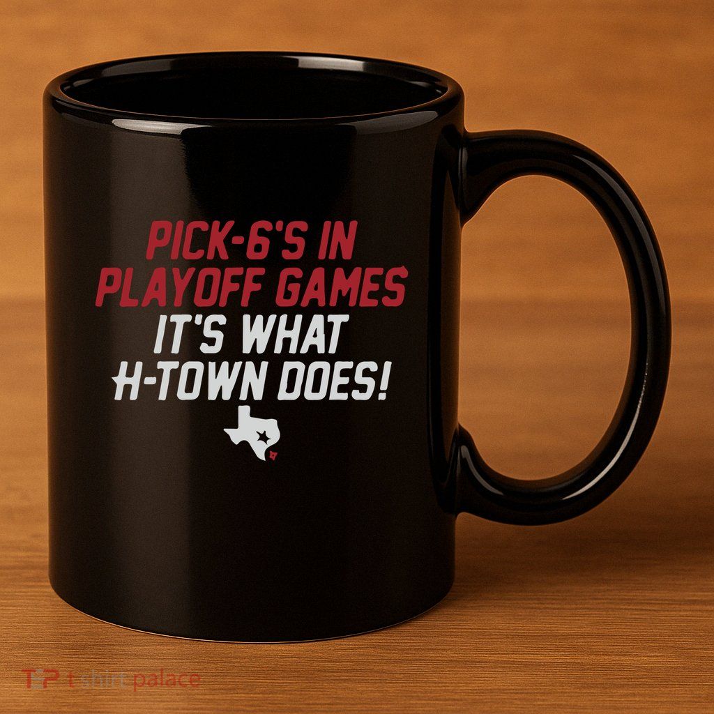 Houston Pick6’S In Playoff Games 11oz C Handle Ceramic Mug