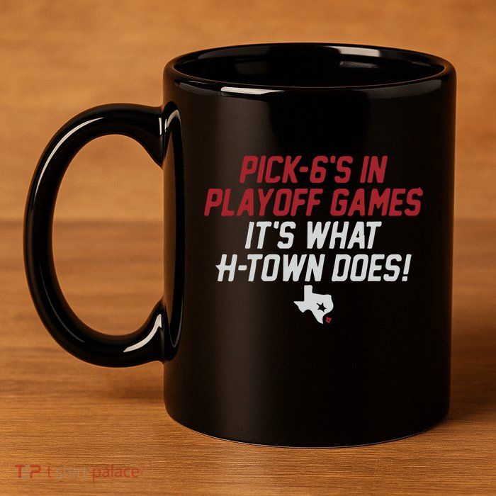 Houston Pick6’S In Playoff Games 11oz C Handle Ceramic Mug