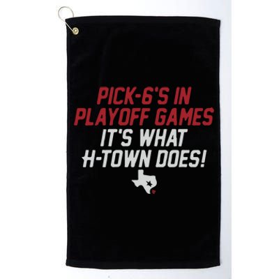 Houston Pick6’S In Playoff Games Platinum Collection Golf Towel