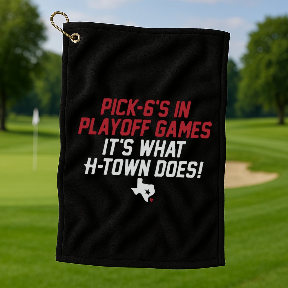 Houston Pick6’S In Playoff Games Golf Towel