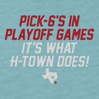 Houston Pick6’S In Playoff Games Sueded Cloud Jersey T-Shirt
