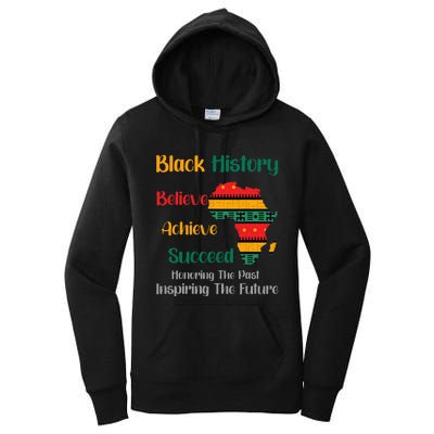 Honoring Past Inspiring Future Black History Month Women's Pullover Hoodie