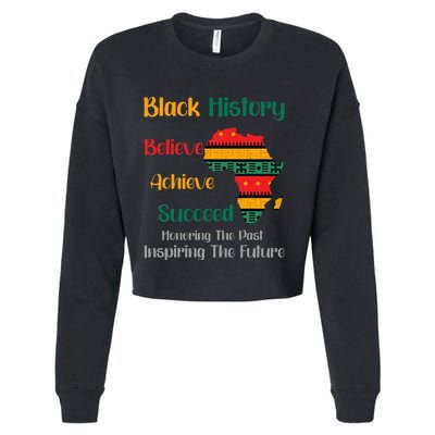 Honoring Past Inspiring Future Black History Month Cropped Pullover Crew