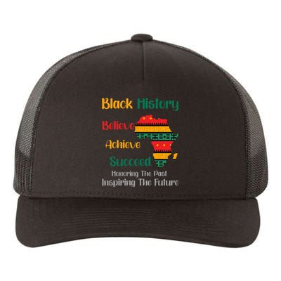 Honoring Past Inspiring Future Black History Month Yupoong Adult 5-Panel Trucker Hat