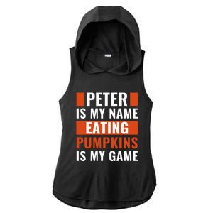 Halloween Peter Is My Name Eating Pumpkins Is My Game Costum Ladies PosiCharge Tri-Blend Wicking Draft Hoodie Tank