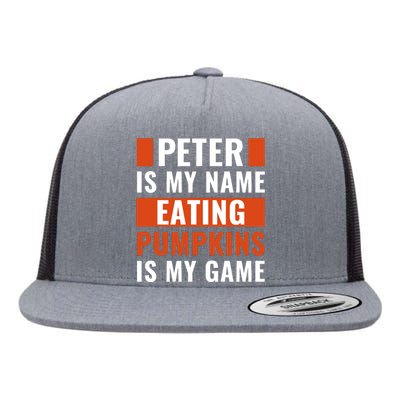 Halloween Peter Is My Name Eating Pumpkins Is My Game Costum Flat Bill Trucker Hat