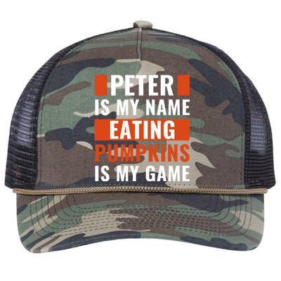 Halloween Peter Is My Name Eating Pumpkins Is My Game Costum Retro Rope Trucker Hat Cap