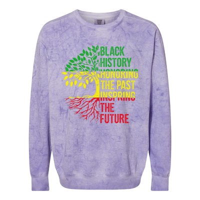 Honoring Past Inspiring Future Black History Month Colorblast Crewneck Sweatshirt