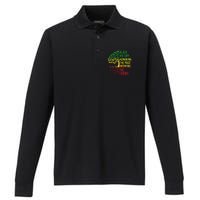 Honoring Past Inspiring Future Black History Month Performance Long Sleeve Polo