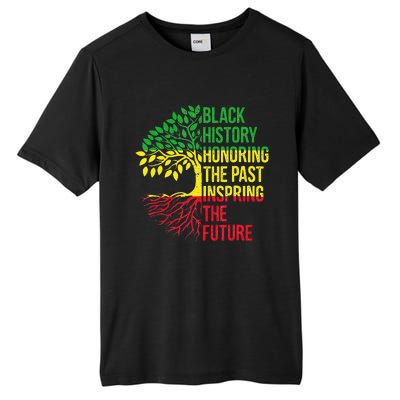 Honoring Past Inspiring Future Black History Month Tall Fusion ChromaSoft Performance T-Shirt