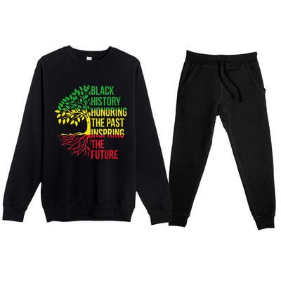 Honoring Past Inspiring Future Black History Month Premium Crewneck Sweatsuit Set