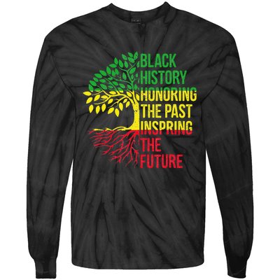 Honoring Past Inspiring Future Black History Month Tie-Dye Long Sleeve Shirt