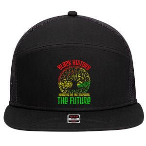 Honoring Past Inspiring Future Black History Month 7 Panel Mesh Trucker Snapback Hat