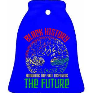 Honoring Past Inspiring Future Black History Month Ceramic Bell Ornament