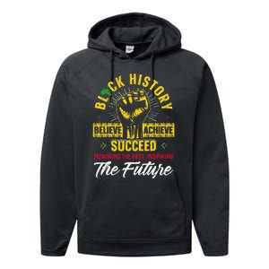 Honoring Past Inspiring Future Black History Month Performance Fleece Hoodie